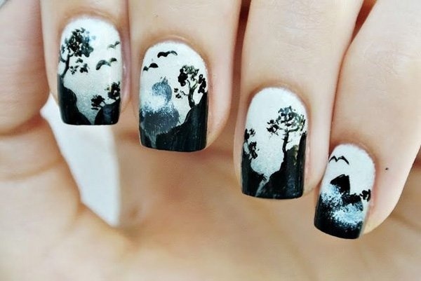 60 Examples of Black and White Nail Art #white #black #art #and #nail