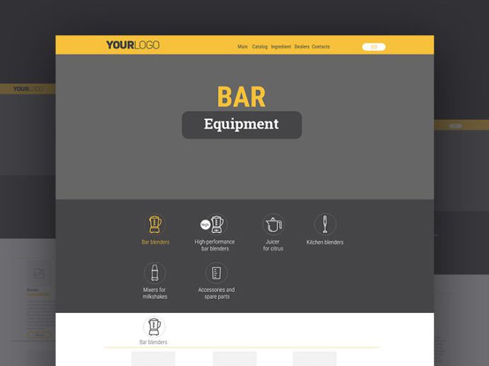 Free Equipment Website Template
