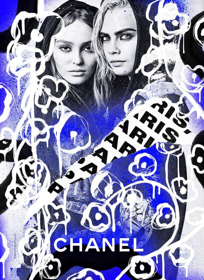 BOLD COLORS AND ABSTRACT SHAPES - Chanel Advertising by Andreea Robescu. Magazine Covers painting. www.andreearobescu.com