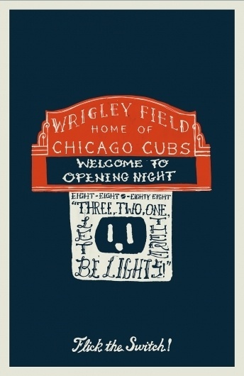 Bases Loaded Series #field #chicago #loaded #illustration #bases #type #wrigley #cubs