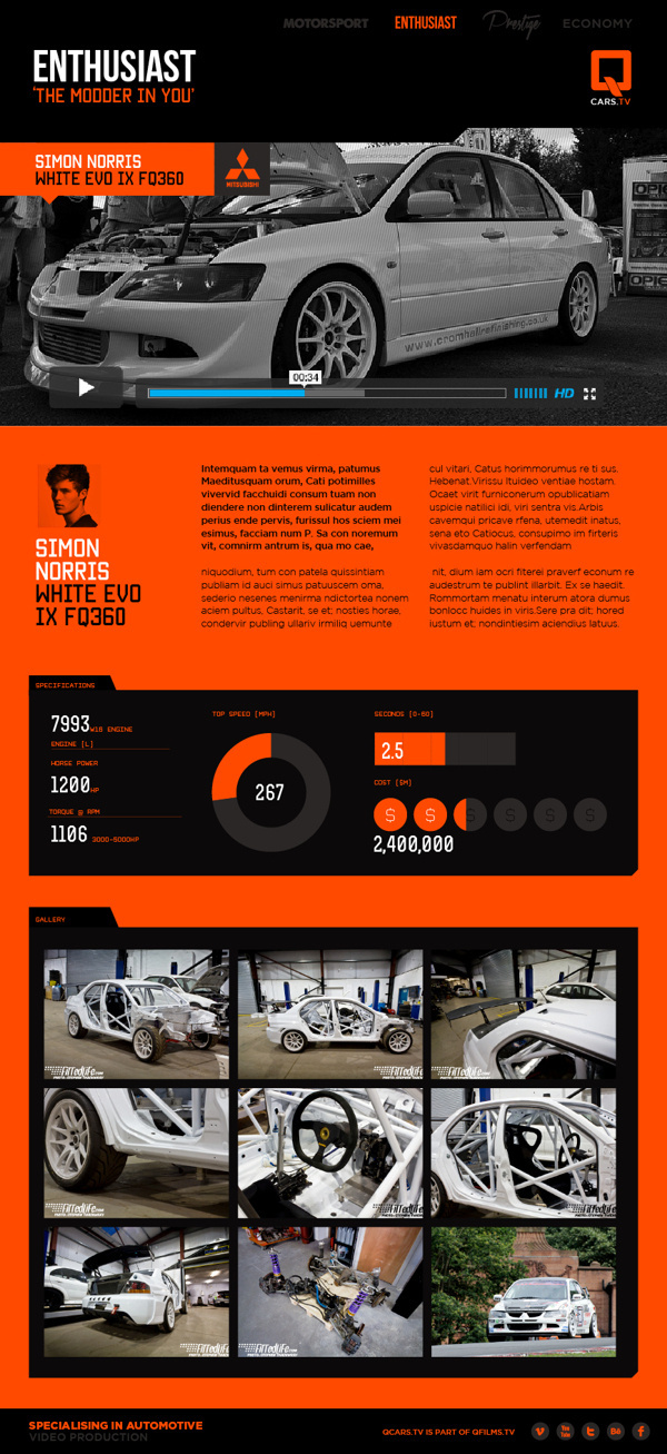 QCARS.TV Concept work on Behance #charts #branding #graphics #automotive #infographics #london #motorsport #imac #website #info #data #identity #film #logo #web