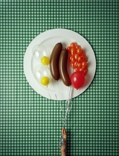 Magical balloons | Curvy #sykes #balloons #photography #gingham #david #green