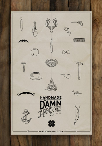 Handsome_Coffee_poster #coffee #design #handmade
