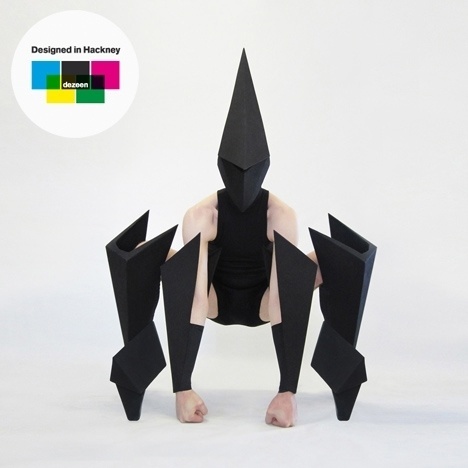 Dezeen » Blog Archive » Designed in Hackney: Costume designs for Carbon Life by Gareth Pugh #dance #black #geometric #mask #robo #awesome