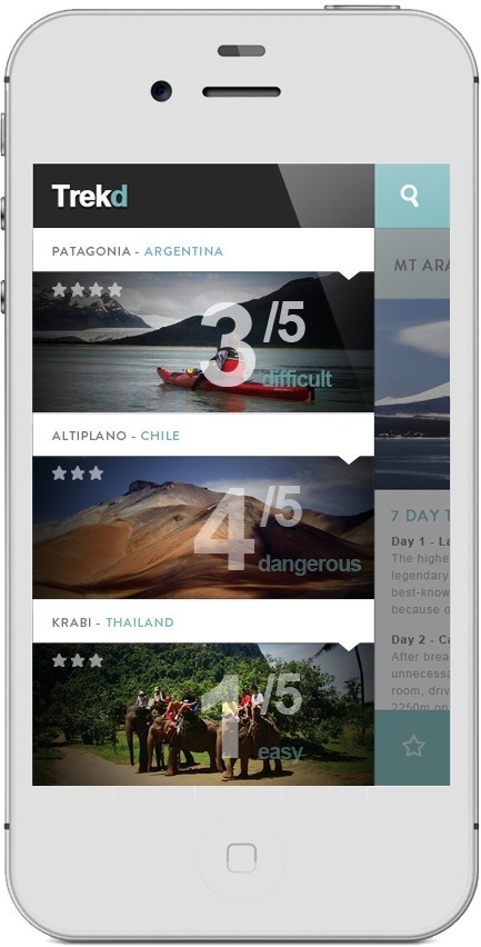 App | Trekd Concept on Behance #digital
