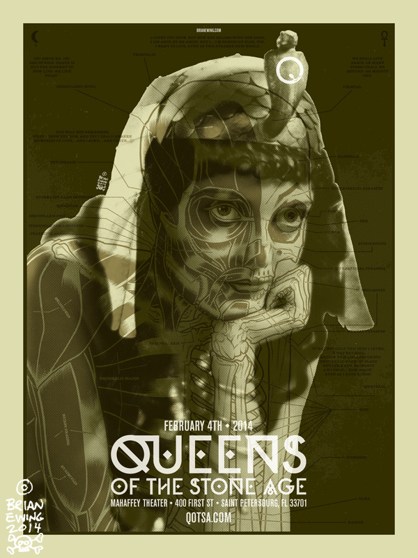 QUEENS OF THE STONE AGE 4 THE BRIANEWING.COM BODEGA #qotsa #poster