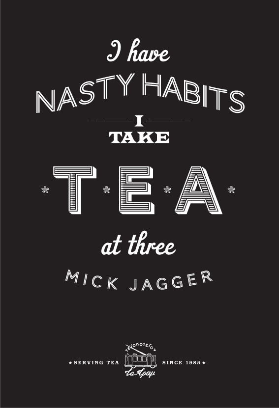 «Tram» Tearoom promotional posters #b&w #poster #typography
