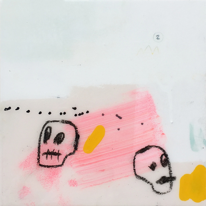 double trouble gino belassen – skulls / contemporary painting