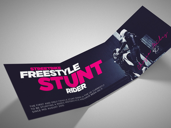 Streetbike freestyle stunt rider flyer #uv #pink #print #flyer #bold #freestyle #stunt #photography #bike #stock #rider
