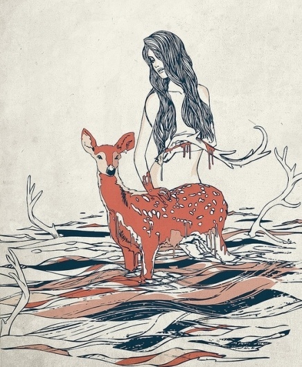 Flickr: Your Photostream #women #deer #river #nude