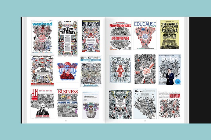 Lorenzo Petrantoni, graphic artist, illustrator, designer, and artist from Milan, Italy, known for his reinterpretations of historical figures from the 19th and 20th century, presents his particular personal aesthetic in Timewarp. His works are created by using 19th-century engravings from old books he finds in bookshops, libraries, markets and fairs around the world. Using hand-made collages, Petrantoni combines and assembles these engravings to create unique and striking images.

His compositions have become iconic, used by renowned brands like Coca Cola, Nespresso, New York Times, Newsweek, Samsonite, Vogue, Vanity Fair, and many more, as well as museums, publishers, and galleries worldwide. Thanks to his extraordinary creativity and technical mastery, Petrantoni gives vintage images new life and meaning, transforming them into works of contemporary art.

Timewarp presents these works from recent years and is a fascinating journey through time, where the past merges with the present through the creative genius of Lorenzo Petrantoni.

Publisher: Slanted Publishers
Design & Concept: Lorenzo Petrantoni
Translation: Jennifer Coe
Release: September 2024
Format: 21.6 × 29.3 cm
Volume: 192 pages
Language: English 
Printing: full-color offset printing with silver spot color, Stober Medien, Germany
Workmanship: 6-page cover, no binding, black rubber band, silver hot-foil embossing
ISBN: 978-3-948440-74-9
Price: €35.– (DE)

Buy: slanted.de/product/timewarp