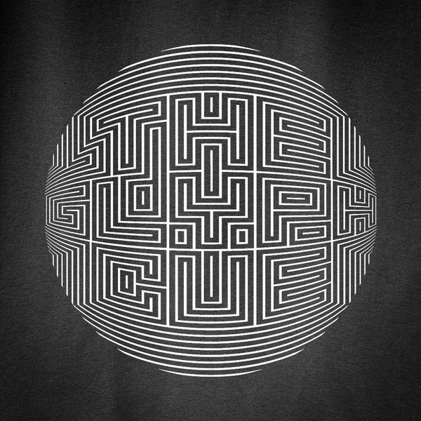 Labyrinth Type #white #lines #labyrinth #black #and #circle #typography