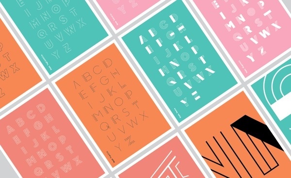 Nada on Behance #line #typography #polished #minimal #pastel