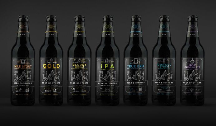 Bram Creates were approached by Beer Brothers to create a modern and accessible brand identity and packaging design. For more of the most beautiful designs visit mindsparklemag.com