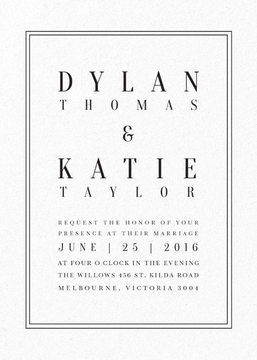 Classic Design - Wedding Invitations #paperlust #weddinginvitation #weddingstationery #weddinginspiration #cards #classic #invitation #lett