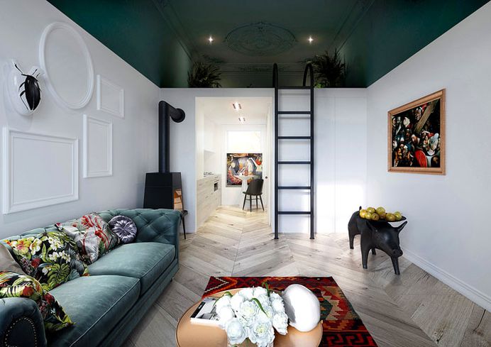 50 Small Studio Apartment Design Ideas (2019) – Modern, Tiny & Clever - InteriorZine #design #furniture #modernfurniture #interior #decor