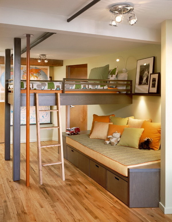 30+ Beautiful Bunk Room Ideas for Kids #kids #bedroom #bunk #room