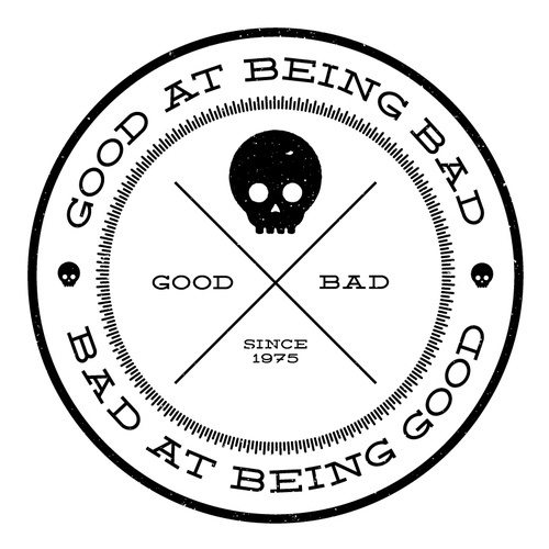 Good at Being Bad, Bad at Being Good #logos #design #graphic #vintage #skulls #good #bad