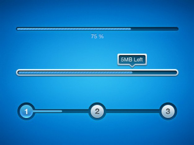 Blue download progress bar psd Free Psd. See more inspiration related to Blue, Bar, Ui, Step, Psd, Progress bar, Material, Progress, Article, Horizontal and Pure on Freepik.