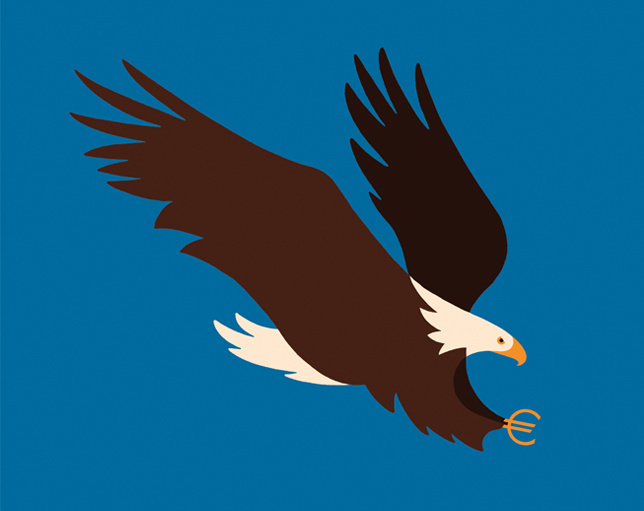 miguel porlan, illustration, le monde diplomatique, brasil, EU, US, free tradement #illustration