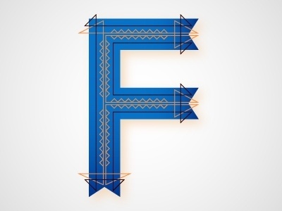 Dribbble - F by Chris Rushing #lettering #letters #typography #letterforms #type #dropcap