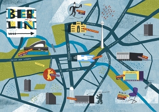 Berlin Map : nomono #illustration #berlin #map