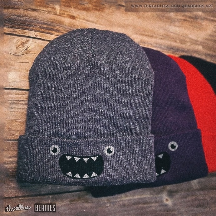 #Omnomnom by @badbugs_art @Threadless https://www.threadless.com/designs/om-nom-nom-2 #happy #monster #cookies #cookiemonster #beanie #winte