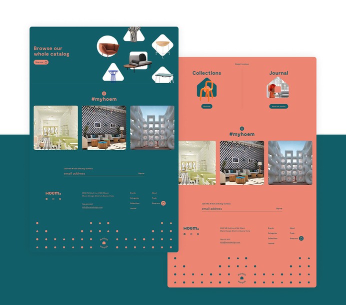 Hoem - Mindsparkle Mag MamboMambo designed the branding for Hoem – an eclectic European furniture store based in Miami. #logo #packaging #identity #branding #design #color #photography #graphic #design #gallery #blog #project #mindsparkle #mag #beautiful #portfolio #designer