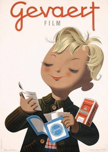 Brun #donald #vintage #poster #film #gevaert #brun