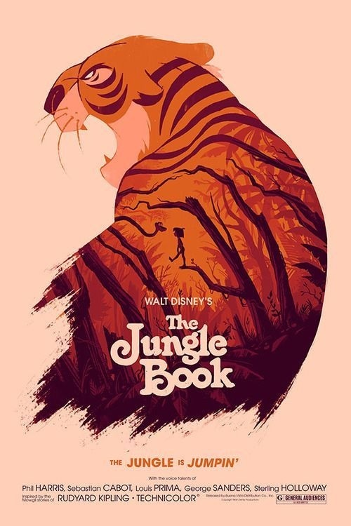 The Jungle Book by Olly Moss #illustration #moss #olly #poster