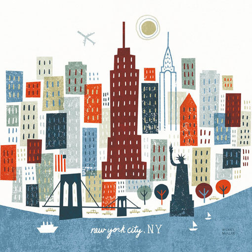 MichaelMullan_03 #ny #city #rough #texture #simple #illustration