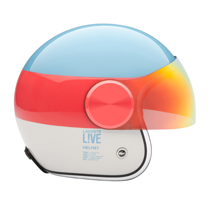 Helmet w/rainbow visor