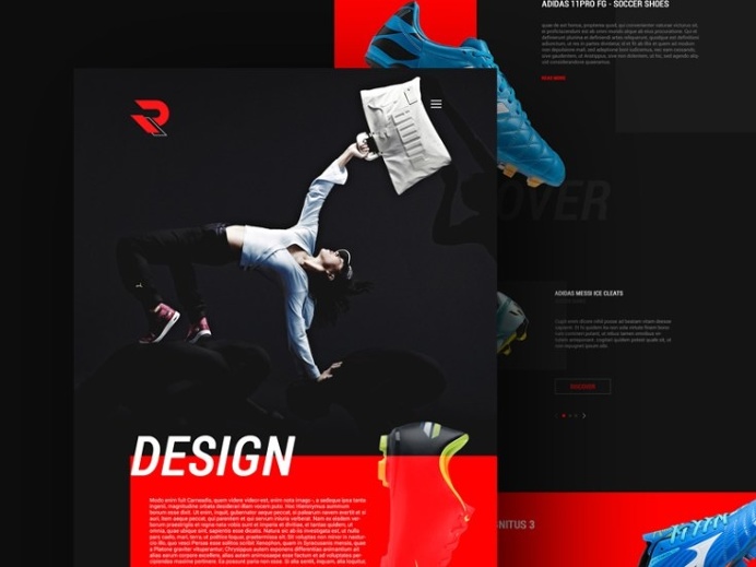 Reekters Free Colorful PSD Web Template