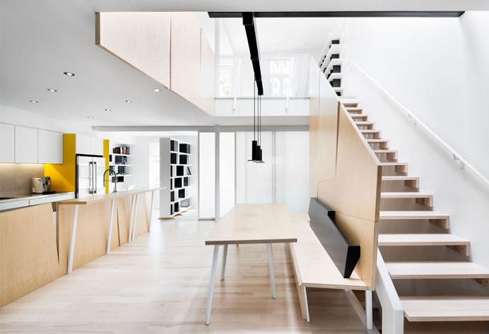 Modern and Bright Apartment with Plywood Furniyure - #architecture, #home, #decor, #interior, #homedecor