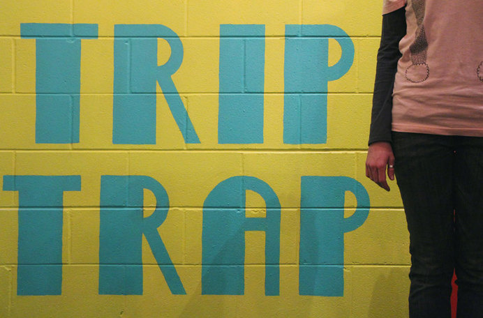 Trip trap wall graphics #graphics #gruff #painting #the