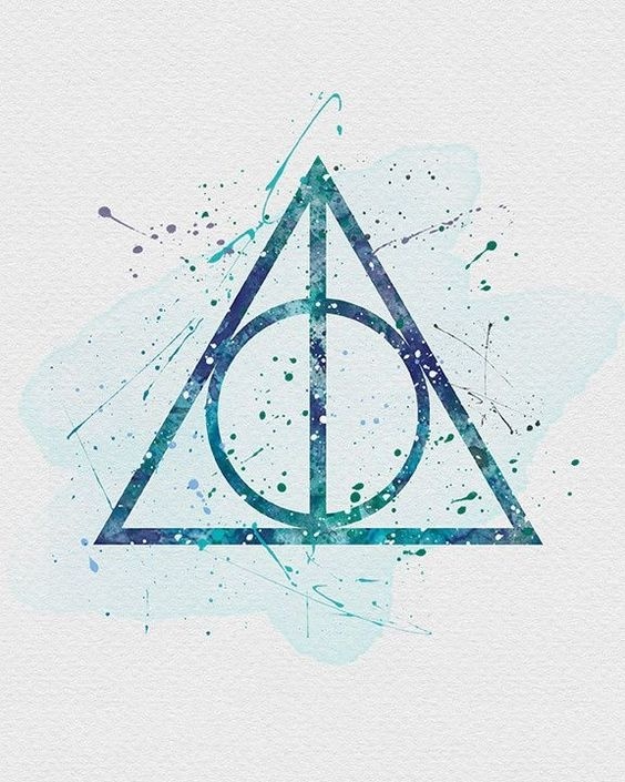 The Deathly Hallows, Harry Potter Watercolor Art Print