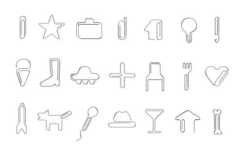 Gain: Design (Re)Invents — AIGA Design and Business Conference #paperclips #icons