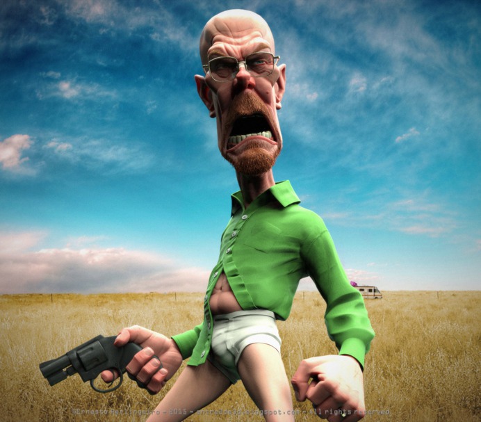 Breaking Bad - Walter White (Bryan Cranston) - 3D Art