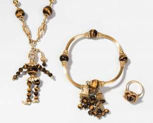 Tiger Eye-Diamond-Parure