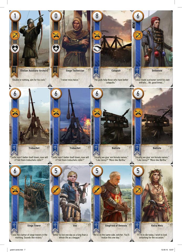Complete Printable GWENT Cards High Resolution - Album on Imgur