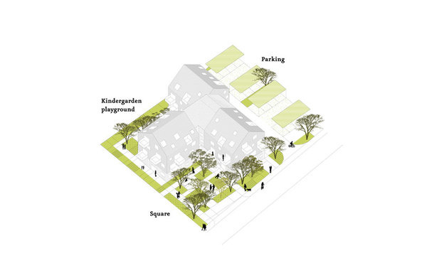 Wild Strawberries, Intergenerational Center at Gland, Switzerland / Microcities #architecture #drawing