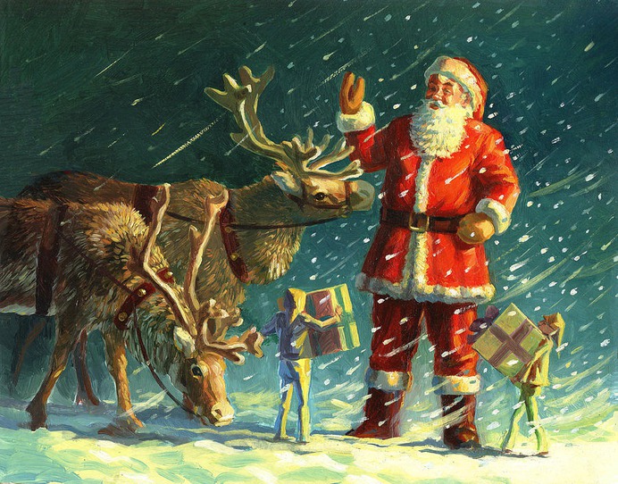 christmas paint by number & step by step easy christmas paintings #painting