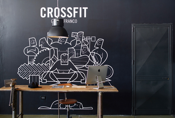 CROSSFIT Castelfranco #line #crossfit #trace #illustration #fitness #drawing