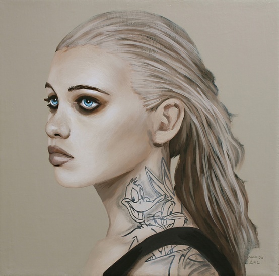 Richard Salcido #woman #illustrator #paint #illustration #tattoo