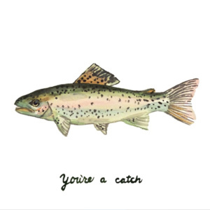 water color | hand lettering #salmon #fish #catch #waterColor #handLettering