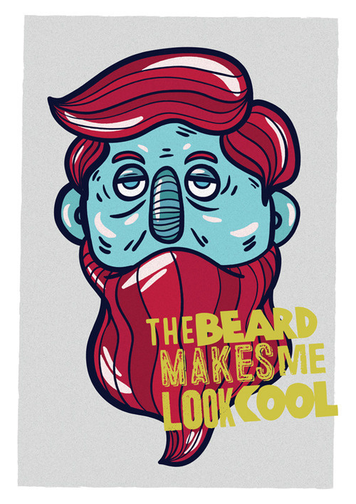 crep #bearded #beard #hipster #head #illustration #poster