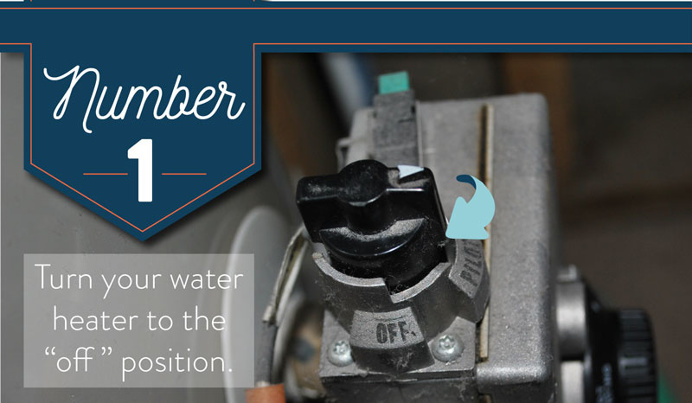 To begin flushing the sediment from your water heater tank turn off your water heater.