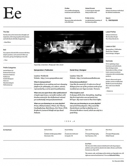 Pricing page example #621: Executive Edits : Beta on the Behance Network #design #clean #website #grid #minimal #web