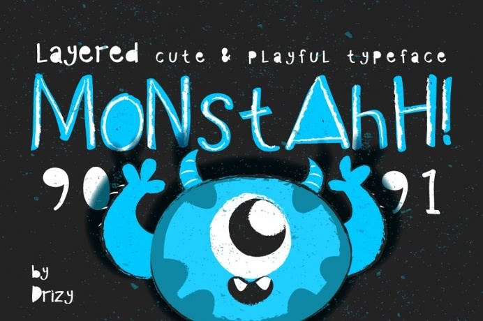 Monstahh Layered Typeface