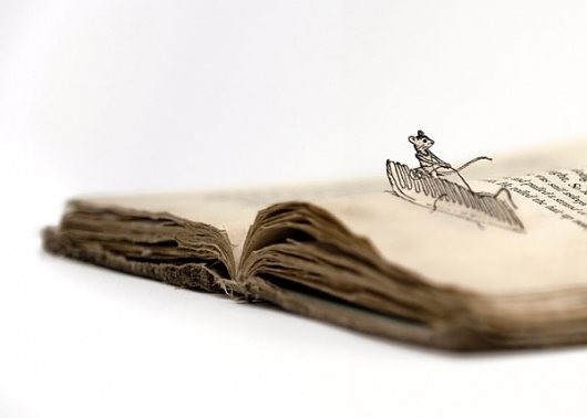 Artist Brings Books To Life Through Paper Cutting - DesignTAXI.com #illustration #cutting #paper #whimsical